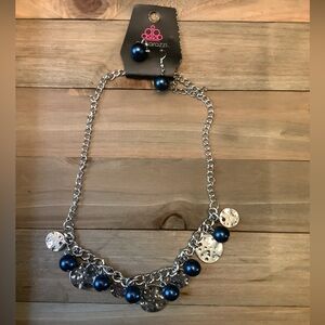 ❄️ Paparazzi | Silver Necklace with Blue Accents With Earrings